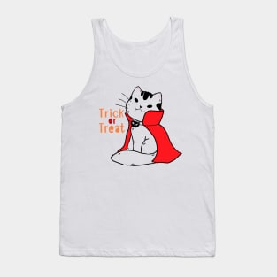 Cat Dracula halloween trick or treat Tank Top